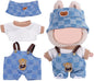 17cm Doll Clothes Set, Premium Jeans & Knitted Sweater Outfit for 17cm 15cm Dolls, Cute Dress Up Fashion, No Doll Included (Blue, 17cm/15cm)