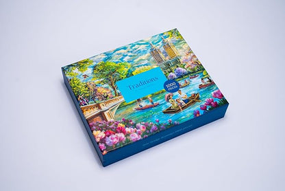 Bow Bridge Boating | Traditions by Mosaic Puzzles - 1000 Piece Puzzle