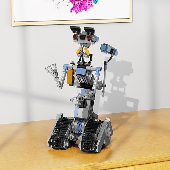 370 Pieces Johnny 5 Robot Building Set, Johnny Five Robot Model Toys, Compatible with Lego, Educational Gift Set for Ages 8-14 Boys
