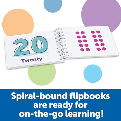 Learning Resources Skill Builders! Kindergarten Flipbook Library - 3 Pieces, Ages 5+ Kindergarten Learning Activities, Spelling and Counting for Kids, My First Library for Kids