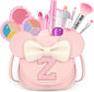 Kids Makeup Kit for Girls - 15 Pcs Real Washable Make Up Set - Non Toxic Toddlers Cosmetic with Letter Mouse Ear Purse - Dress up Birthday Gifts for 3 4 5 6 7 8 Years Old Girls - Z