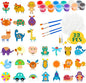 Glintoper 30 Wooden Magnet Painting Craft Kit, Paint Your Own Easter Art and Craft Supplies, Basket Stuffers Party Favors for Boys Girls, Classroom Prize Goodie Bag Gifts