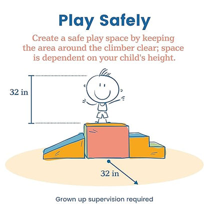 ECR4Kids SoftZone Little Me Corner Climber, Toddler Playset, Earthtone