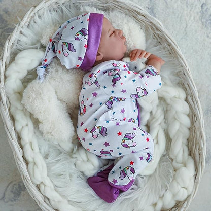 WOOROY Realistic Reborn Baby Dolls, 18 Inch Full Vinyl Body Lifelike Girl Doll, Real Life Newborn Baby Doll, Sleeping Baby Doll with Accessories Gifts Toy for Kids Age 3+