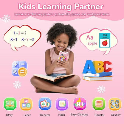 Lapare Kids Smart Phone Toy for Girls, 2.8" Touchscreen Cell Phone Learning Toy with Dual Camera, Game, Music Player and More, Perfect Christmas Birthday Gifts for Girls 3-10 Year Old (32GB)