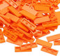 PATIKIL 122 Pcs Flat Blocks Bulk, 1x3 Square Orange Yellow Classic Tiles Smooth Surface Mini Building Blocks Accessories Compatible Bricks Kits for Building Floor Walls Mosaic Pixel Arts