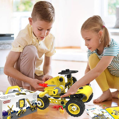 10 in 1 Stem Toys for 5 6 7 8 9+ Year Old Building Block Kit Stem Activities Projects Boy Toys Age 4-8 5-7 6-8 8-10 Creative Set Educational Engineering Excavator Construction Birthday
