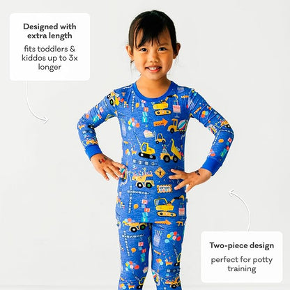 Little Sleepies Two-Piece Pajama Set for Boys & Girls, Soft Viscose from Bamboo Toddler Pajamas for Kids, Family Matching PJs