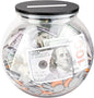 Large Clear Coin Bank Jar with Slotted Lid, 3/4 Gallon Plastic Money Tip Change Savings Coin Jar for Coin or Raffle Ticket, Big Money Coin Tip Piggy Change Bank Box for Adults Teens, Black