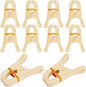 10 Pcs Wooden Game Clips Set Wood Play Clips Fort Building Clips Wooden Fort Clips Game Silk Clips for Kids School Playground Building Games