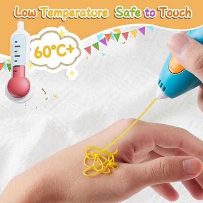 300 Pieces 3D Pen Refills Pack for 3Doodler Start+ Pen 30 Colors 2.5 mm Low Temperature 3D Pencil PCL Filaments Not Compatible with Other 3D Printing Pens
