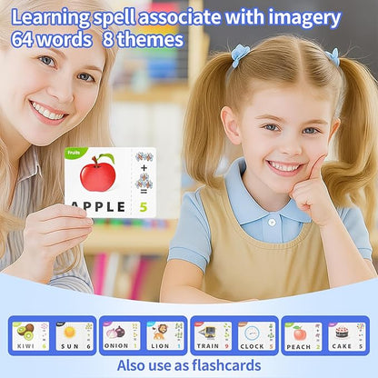 Educational Toys for Kids Ages 3-8, Matching Letter Spelling Math Game ABC Learning, Birthday Party Gifts Preschool& Kindergarten Kids for 3 4 5 6 7 8 Year Olds Boys and Girls Navy Blue
