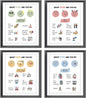 AEHIE Zones Of Regulation, Wall Art Print, Feelings Poster Decor, Emotions Poster Prints For School Classroom, 4pcs 8x10