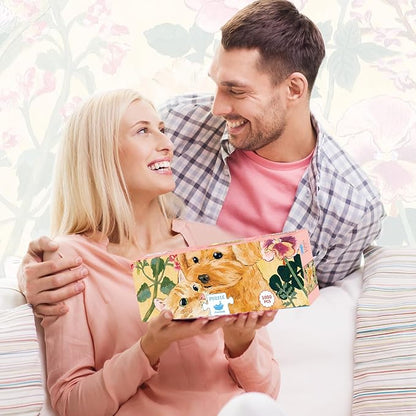 MOMIBOOK Puzzles for Adults 1000 Pieces Jigsaw Puzzles of Dog Cat Soft Hug, Touch Film Painting Image Difficult Challenging Hard Impossible Puzzle Unique Funny Party Christmas Birthday Gifts