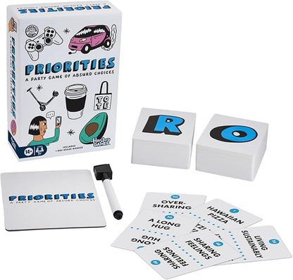 Priorities Game | A Party Game of Absurd Choices | Hilarious Card Games for Adults and Teens | Ages 14+ | 2+ Players | 30 Mins.