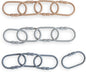 mushie Baby Chain Link Rings Toy 12 Count | Multiuse Car Seat Stroller Connecting Toy (Natural, Stone, Tradewinds)