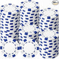 100 Pcs 11.5 Gram Poker Chips ABS Monte Carlo, 40 mm Bingo Chips Tokens Markers Blank Counting Bulk for Blackjack, and Card Night Poker Games