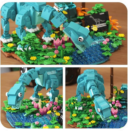 Dinosaur World Brachiosaurus Building Set- Compatible with Lego Sets for Boys 8-14, Jurassic Volcano Era Building, Birthday Gift Set for Boys & Girl (559 Pcs)