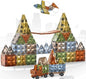 Magnetic Tiles, 4D Colored Window Assembly Puzzle Magnetic Building Blocks Children Educational Toys for Toddlers Kids 3-12 100PCS