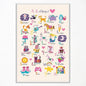 Animal Alphabet Poster, Abc Animal Poster for Toddlers, Alphabet Letters for Wall, Educational Learning Posters for Toddlers 1-3, Classroom Must Haves Poster, Baby Nursery Print 24x36in Unframed