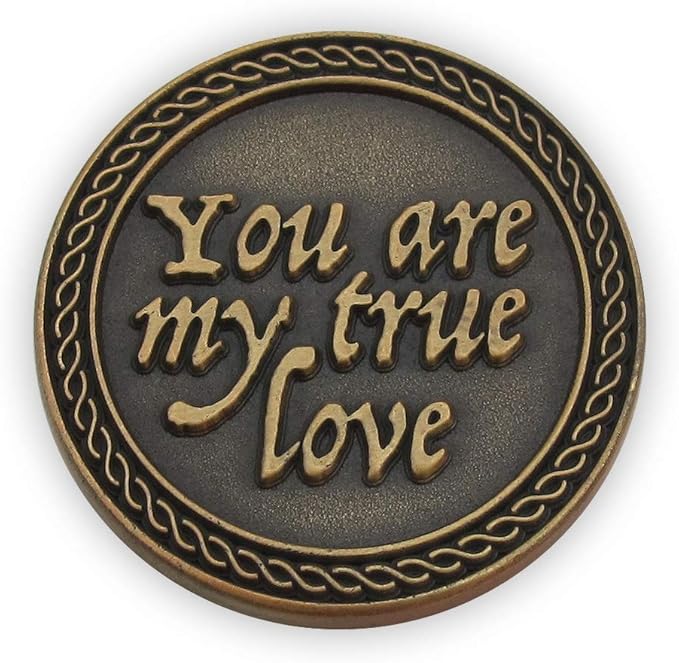 Bulk Set of 3 Romantic Love Expression Coins, You are My True Love, & The Best Thing That Ever Happened to Me, Anniversary Pocket Tokens for Date Night, Love Gift for Men & Women, from Him or Her