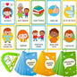 QUOKKA Autism Learning Materials - Communication Cards for Kids - 94 Visual Flashcards with 3 Rings & Clip