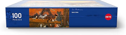 MyPuzzle Cats in Paris - Sven Hartmann - Premium 100 Piece Jigsaw Puzzle for Adults