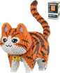 Animal Orange Striped Bell Cat Micro Mini Building Blocks Sets Large Cute Cat Building Kits Model Toys Gift for Adults Kids Teens 6665 PCS