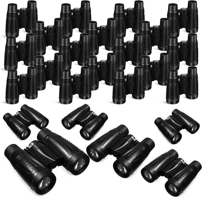 Libima 24 Pcs Binoculars for Kids Educational Compact Kids Binoculars with Neck String Toddler Telescope for Boys Girls Learning Bird Watching Camping Hiking Travel Safaris Birthday Gifts(Black)