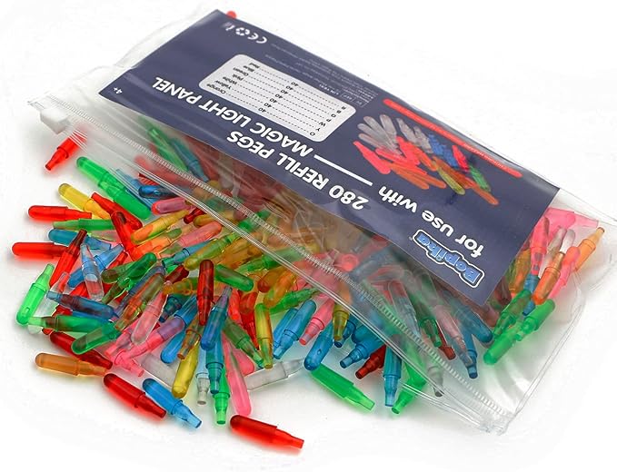 Refill Pegs 280PCS for Use with Bopika Creative Light Up Board,Educational Learning Toys for Boys and Girls Ages 4+