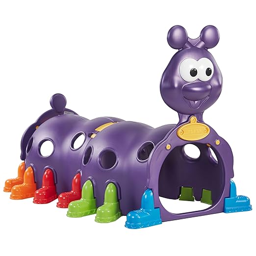 ECR4Kids ELR-12511 Indoor/Outdoor Peek-A-Boo Caterpillar Climbing Play Structure for Kids, Purple