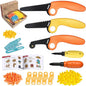 Cardboard Construction Kit - 401 PCS Kids Building Set with Safe Serrated Cutter, Crease Roller, Screws & Nuts, STEM Upcycled Tool for DIY Cardboard Projects, Engineering & Creativity