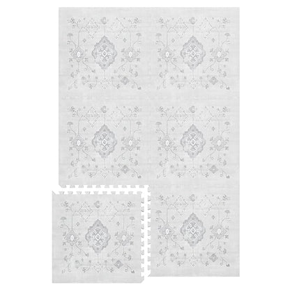 Lillefolk Baby Play Mat for Floor – 4x6ft Vintage Gray | Soft Non Toxic Premium EVA Foam Tiles for Tummy Time, Crawling & Playroom – Waterproof Interlocking Floor Mat for Babies & Toddlers (6 Tiles)