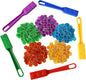 Yuanhe Magnetic Bingo Chips Set - 5 Colors Magnetic Wands with 500 Metal Chips for Counting and Sorting, Educational Activities