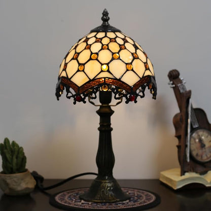 Tiffany Table lamp 8-inch Retro Stained Glass lamp Suitable for bedrooms Beside The Bed Living Room Night Lights and Home Offices