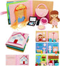 Montessori Felt Busy Book Toddlers Quiet Book Preschool Early Learning Educational Travel Toys for Kids Age 2 3 4 5 6 Years Travel Essentials Daily House Learning Activities Girls Gift