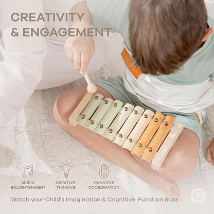 Comfy Cubs Xylophone for Kids - Early Childhood Development Musical Toys for 3 Years Old and Above - Colorful Kids Musical Instruments, Non-Toxic, Durable Percussion Instrument for Toddler Learning