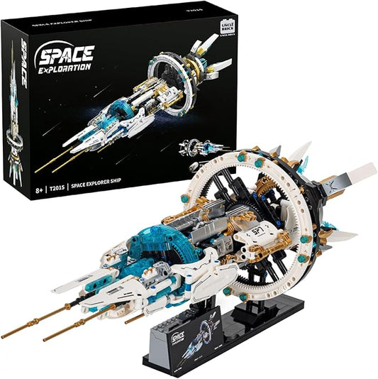 Space Spaceship Building Blocks Set,with Lights and Power Motor,Interstellar Space Station,Space Exploration Toy,Creative Gift Idea for Adults and Space Fans,for Boys and Gril Age 8-12