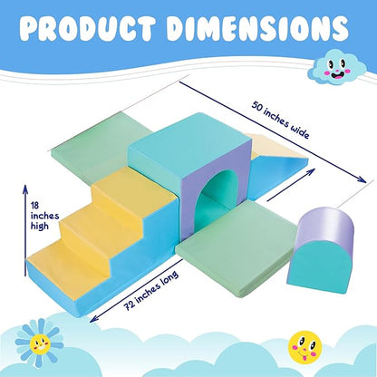New Bounce Toddler Climbing Toys - Soft Play Set for Kids - Foam Climbing Blocks - Safe Soft Gym Equipment - Great for All Ages
