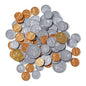 hand2mind Fake Money Coin Assorted Set, Detailed Fake Coins, Prop Money, Toy Money, Play Money for Kids, Realistic Money, Pretend Money for Kids Learning, Play Money Set, Plastic Coins (Set of 96)