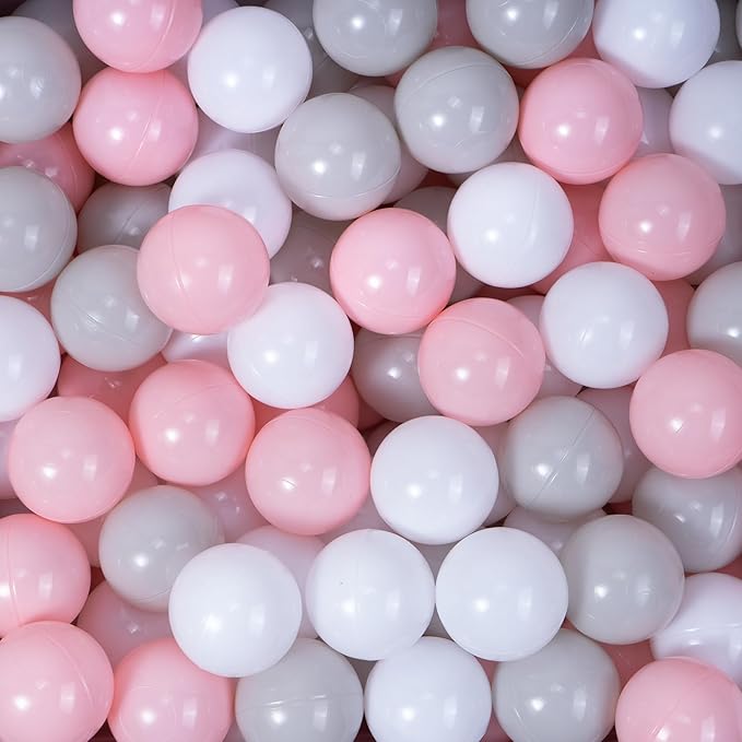 MoonxHome Ball Pit Balls for Toddlers, BPA Free Crush Proof Plastic Toy Balls for Ball Pit, Children's Pool Water Toys, Macaron Ocean Balls for Play Tent 2.15 Inch Pack of 100…