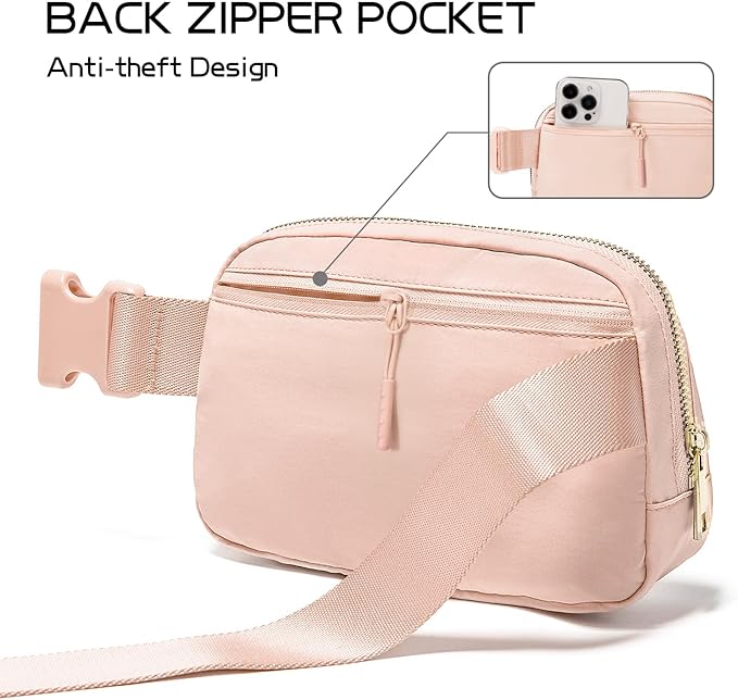 Gitus Gifts for 8 9 10 11 12 Year Old Girls Belt Bag Fanny Pack Crossbody Bags with Initial Letter Patch Cute Stuff Birthday Gifts for Teen Girls Women Personalized Trend Stuff (Coral Pink-P)