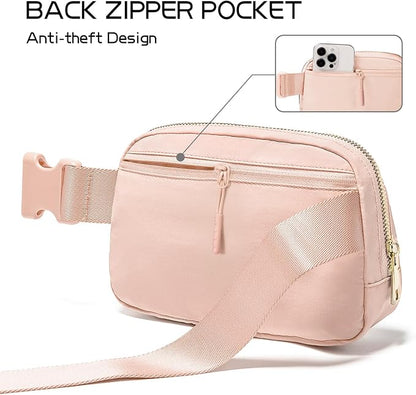 Gitus Gifts for 8 9 10 11 12 Year Old Girls Belt Bag Fanny Pack Crossbody Bags with Initial Letter Patch Cute Stuff Birthday Gifts for Teen Girls Women Personalized Trend Stuff (Coral Pink-V)