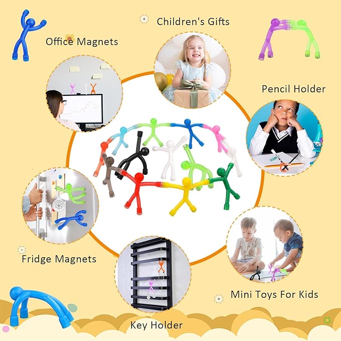 Magnetic Toys, 12Pcs Colourful Magnets for Kids,Travel Fidget Tiny,Men Toys for Kids,Easter,Refrigerator