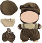 Clothes Set Compatible with 17cm Doll, Hat and Overalls Set for 15cm Doll Accessories Suit, Cute Clothe for Dress up Unique Style(DXR3)