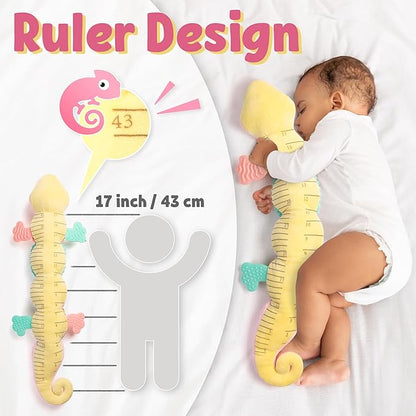 LIGHTDESIRE Baby Toys Musical Dinosaur,Infant Stuffed Animal Toys with Crinkle and Rattles,Soft Sensory Toys with Textures for Tummy Time Newborn Boys Girls 0 3 6 12 Months(Pink)