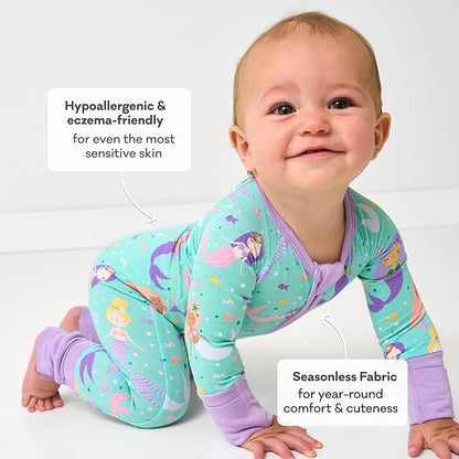 Little Sleepies Pajamas for Baby Boys & Girls, Viscose from Bamboo Baby Pajamas, Preemie & Newborn Sleepers, 2-Way Zipper PJs