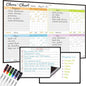 JJPRO Magnetic Dry Erase Chore Chart Set for Fridge-Used for Multiple Kids-One Chore Chart and Two Bonus Dry Erase Pad/Grocery Boards-Behavior Chart for Multiple Kids