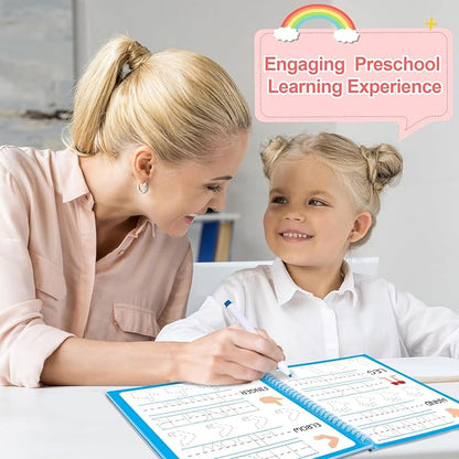 gisgfim Preschool Learning Activities 96 Pages Tracing Books for Kids Ages 3-5 Kindergarten Workbooks Dry Erase Autism Learning Workbook Writing Practice for Kids Letter Tracing Pre K Busy Book 6 Pads