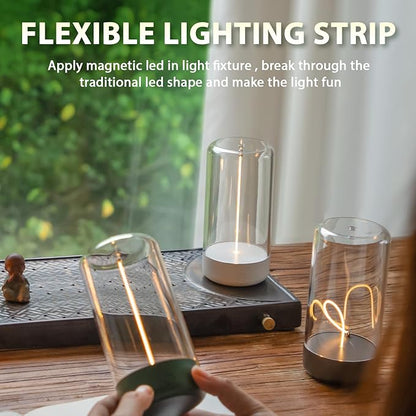AUGE LIGHT Mini Minimalist Table Lamp Cordless LED Desk Lamp Rechargeable Modern Night Lights Portable Nightstand Lamps Unique Ambient Light Mood Lighting for Bedroom, Beside, Nursery